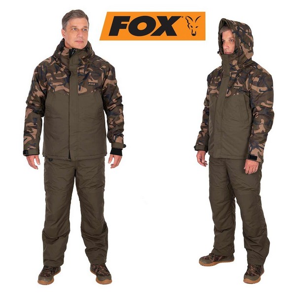 Zimní oblek pro rybáře FOX WINTERSUIT CAMO / KHAKI