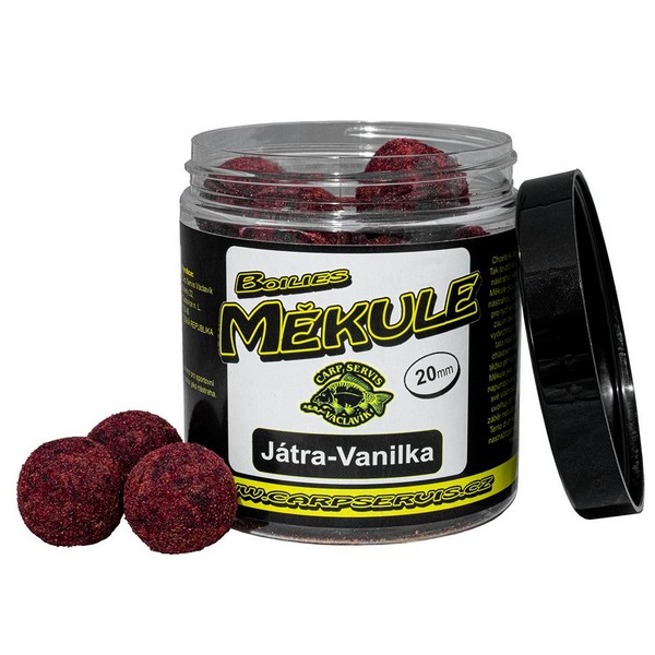 Boilies Měkule - 140 g/20 mm/Játra-Vanilka