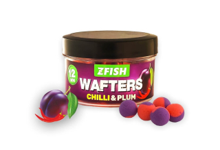 ZFISH Vyvážené Boilies Balanced Wafters 12mm Příchuť Chilli-Plum